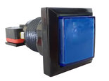 Vierkante-33mm-LED-Drukknop-Voor-Arcade-Mame-Quiz-Gokkast-Button-Box-etc.-Blauw